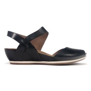DANSKO VERA PEEP TOE WEDGE BLACK EUR 41 USA SIZE 10 LEATHER COMFORT